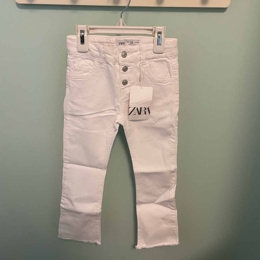 ZARA FLARED FRAYED JEANS